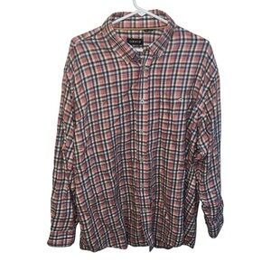Orvis Red and Brown Casual Button Down Shirt